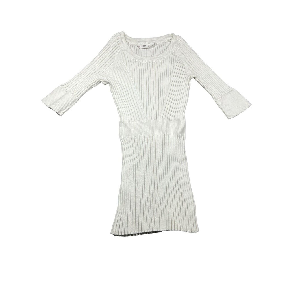 ATHLETA OC Demi Scoop ribbed sweater‎ small dove white